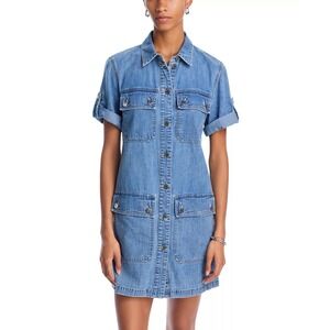 Veronica Beard Warren‎ Mini Dress Denim Size 4 Starlight Wash NWT $398